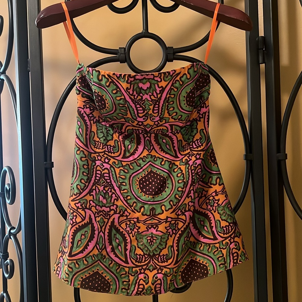 MILLY Paisley Silk Top